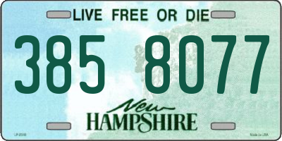 NH license plate 3858077