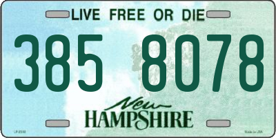 NH license plate 3858078