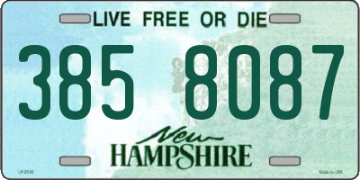 NH license plate 3858087