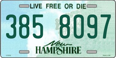 NH license plate 3858097