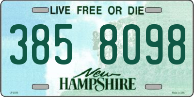 NH license plate 3858098