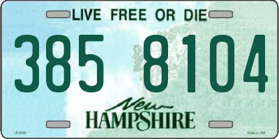 NH license plate 3858104