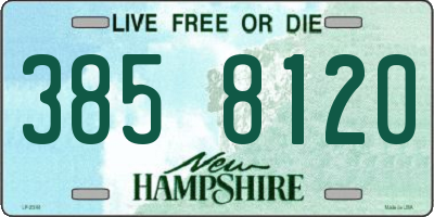 NH license plate 3858120