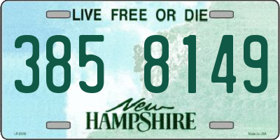 NH license plate 3858149