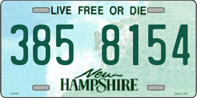 NH license plate 3858154