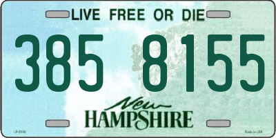 NH license plate 3858155