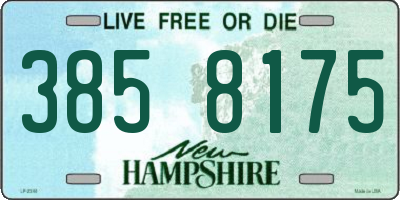 NH license plate 3858175