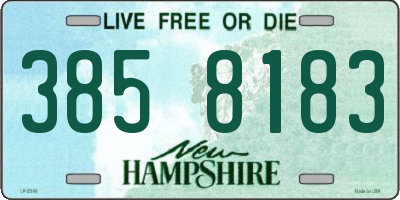 NH license plate 3858183