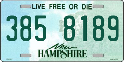 NH license plate 3858189