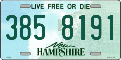 NH license plate 3858191