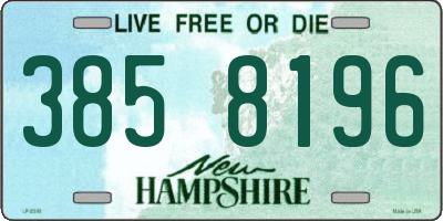 NH license plate 3858196