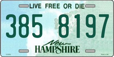 NH license plate 3858197