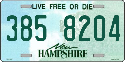 NH license plate 3858204