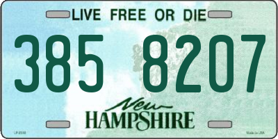 NH license plate 3858207