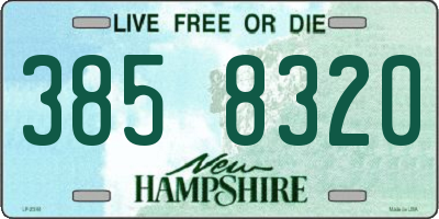 NH license plate 3858320