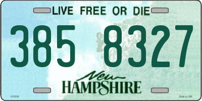 NH license plate 3858327