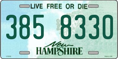 NH license plate 3858330