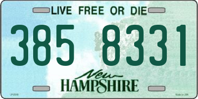 NH license plate 3858331