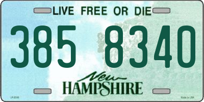 NH license plate 3858340