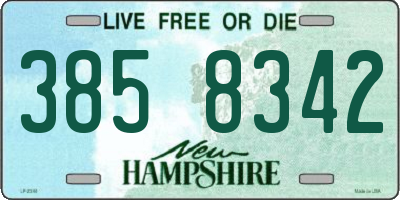 NH license plate 3858342