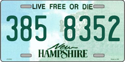 NH license plate 3858352