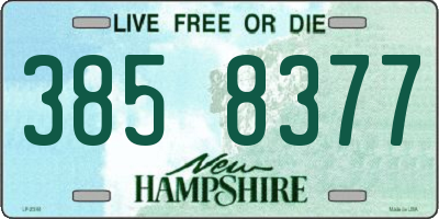 NH license plate 3858377