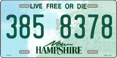 NH license plate 3858378