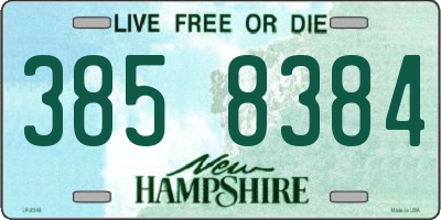 NH license plate 3858384