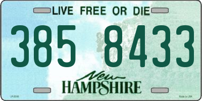 NH license plate 3858433