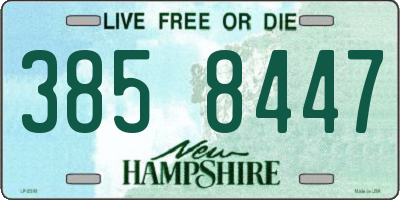 NH license plate 3858447