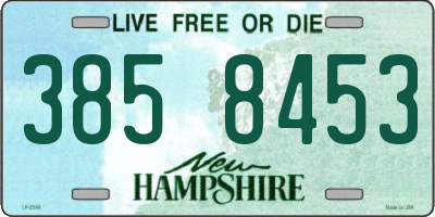 NH license plate 3858453