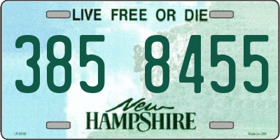NH license plate 3858455