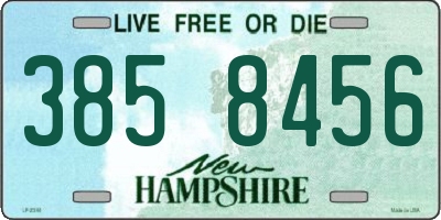 NH license plate 3858456