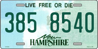 NH license plate 3858540