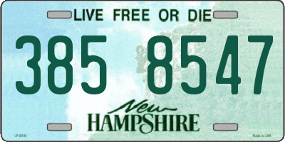 NH license plate 3858547
