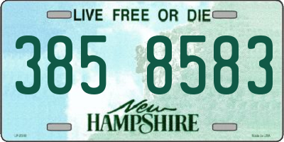 NH license plate 3858583