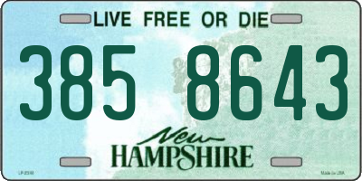 NH license plate 3858643