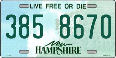 NH license plate 3858670