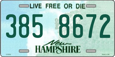 NH license plate 3858672
