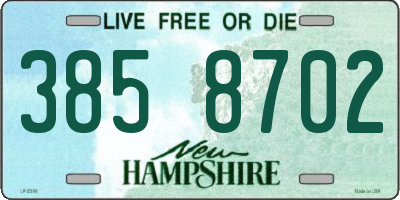 NH license plate 3858702