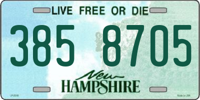 NH license plate 3858705