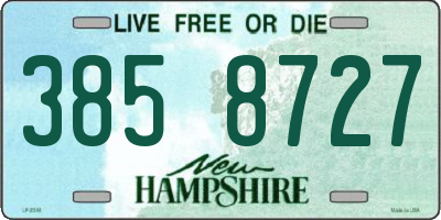 NH license plate 3858727