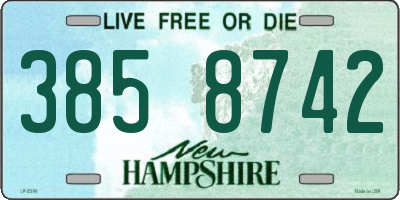 NH license plate 3858742