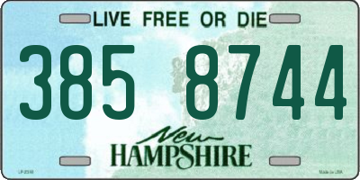 NH license plate 3858744