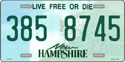 NH license plate 3858745