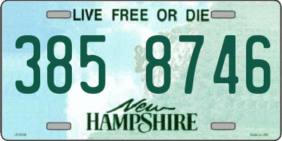 NH license plate 3858746