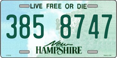 NH license plate 3858747