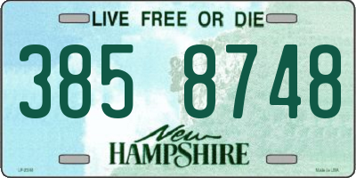 NH license plate 3858748