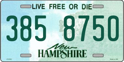 NH license plate 3858750