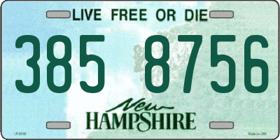 NH license plate 3858756
